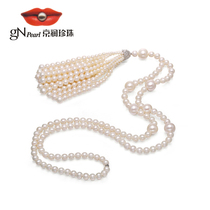 Jing Moisturizing Pearl Necklace Angels Love Round 925 Silver Freshwater Pearl Necklace Woolen Clothing Chain Fashion Streaming Su Long