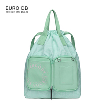 Eurodb Canvas Double Shoulder Bag Women 2022 New Outdoor Light Bouquet Pocket Draw Rope Large Capacity Travel Backpack