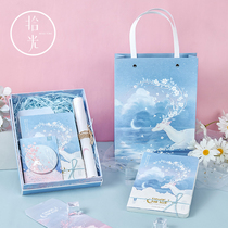 Japanese hand account book Simple ins Wind Korean hipster hand Account Book tool materials full set of students with hipster girl heart thickened notebook small cartoon color page diary stationery