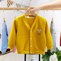 Baby coat boys and girls knitted cardigan foreign tide spring autumn childrens clothing children childrens autumn jacket Korean version