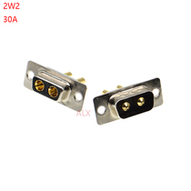 2W2 30A male female gold plated high current Connector DB type D-SUB wire welding pin 2 pin
