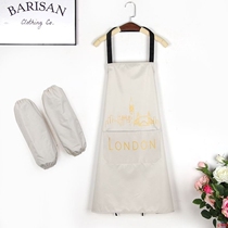 Kitchen male style leather apron waterproof soft skin pet store pot clothes ultra-thin hot pot store convenience store
