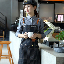 Custom denim Net Red Apron milk tea hotel hot pot West restaurant cashier Cafe cafe waiter work clothes apron
