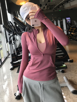 Yoga top female spring and autumn style quick-drying slim sexy fashion fairy breathable running fitness clothes slim sports long sleeve