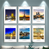 World attractions decorative painting European and American architecture landscape photo wall tourism French hanging picture frame Italian Photography