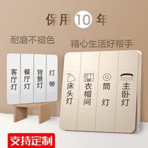 Switch logo sticker Room name Power supply drawing room Home word sticker text Villa Convenience store office