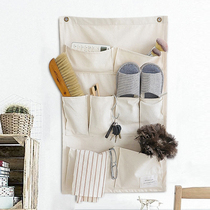 Japanese hanging bag fabric storage bag wall hanging dormitory door back wall hanging bag artifact wall hanging bag solid color
