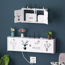 Wireless wifi TV set-top box Router shelf storage hole-free wall hanging wall decorative wall hanging rack