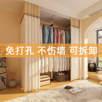 Simple clothes rack clothes clothes rack coat rack floor hanging hangers folding bedroom household indoor multifunctional clothes rack
