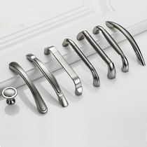 Hole distance 96128 modern minimalist silver wardrobe cupboard TV cabinet handle bed head cabinet drawers solid small handle