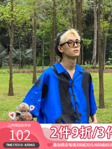 EAHOearthlinghoo 22SS digital future sensation face trending street loose short sleeve shirt male and female