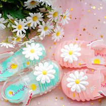 New product)Daisy flower jelly shoes Cute and fresh girls sandals beach shoes small medium and large children baby princess shoes