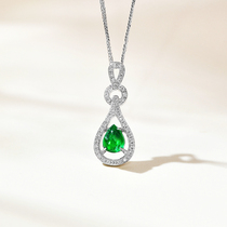 Mücke jewelery II shop 18K gold inlaid Panjeşehir Mother green necklace diamond natural green jewel pendant