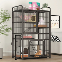 Cat cage Cat villa Large free space with toilet One-piece household cat cat nest cat house Two-story cat house