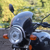 Mens motorcycle windshield Tianjian transparent windshield EN front guard plate round light front face guard