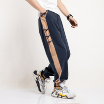 2020 Spring Summer New Cotton Hemp Country Wind Male Pants Fatson Big Code Collage-footed Harun pants Loose Broadlegged Pants Tide