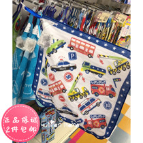 Spot Japan West Matsuya children Boy train car towel hand towel with lanyard small square towel hand Cotton
