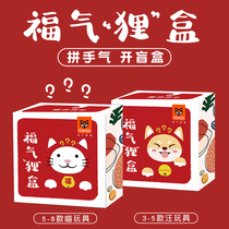 FOFOS Two Lucky Raccoons Lucky Raccoon box Pet toy Surprise lucky bag Blind box Gift bag Dog cat