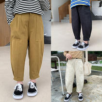 Yuanjia boy pants autumn 2020 New Tide Haren pants boy casual pants Korean foreign style childrens trousers