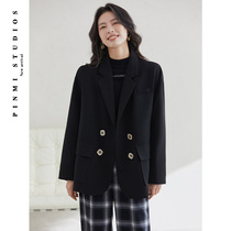 Small blazer women short 2021 new spring and autumn Korean version of black fashion wild loose casual suit top