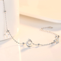 2021 New footchain child sexy 925 pure silver star moon pentagonal footchain wears a foot jewelry