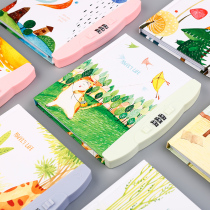 Children with lock diary password lock Fingerprint Notebook primary school child password book Girl secret notepad male