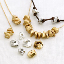 Guihe kiwa Japanese imported DIY material handmade jewelry irregular metal beads Frosted Gold positioning beads