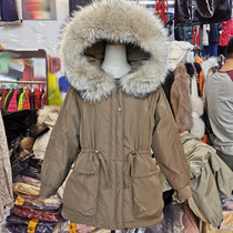 LUCKIER M D down jacket 20279 counter 2020 winter loose raccoon fur collar white goose down promotion