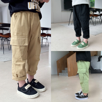 Source Family Childrens casual pants boys overalls tide models 2020 new Korean autumn dress loose foreign boy trousers