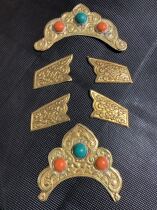 Saddle accessories saddle horse saddle horse with traditional Mongolian horse saddle bronzes Mongolia saddle bronze accessories