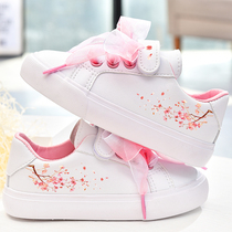 Childrens shoes Girls  board shoes wild white shoes 2021 spring new casual shoes primary school students costume shoes Hanfu shoes