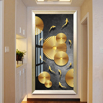 5d Diamond painting full of diamond embroidery nine fish figure porch vertical version sticker cross stitch 2019 new living room simple modern