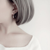 925 sterling silver platinum plated personality small cross pendant earrings short earrings couple earrings handsome men and women