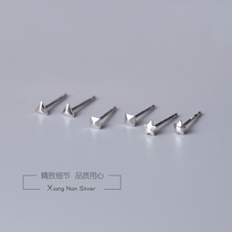 (Lane South) 925 sterling silver super mini geometric stud earrings ear rod ear needle ear stick wild exquisite earring earrings