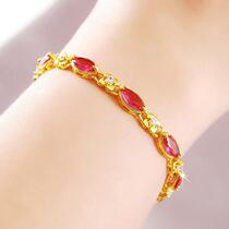 Chow Tai Fook Huanmei 18K gold bracelet natural Ruby Diamond Diamond female emerald diamond Valentines Day ceremony