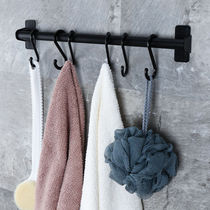 Kitchen hanging rod storage rack punch-free seasoning supplies storage rack Multi-function wall-mounted row hook hook