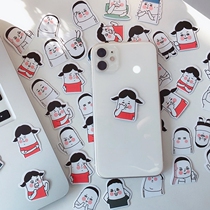 Salt Department Mens and Womens Day Lovely characters Handbooks stickers Decorative Small Patterns Small Sticklers Cartoon And Paper Hand Ledger Paper Packs of Teenage Hands Tent Material Life Day Books Diy Hand Tent Stickers