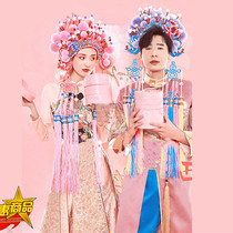 National tide photography props pink steamer Chinese costume wedding photography simulation cage steamed buns Chinese style shooting ornaments