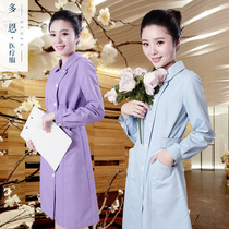 Dorn new medical clothing Blue long-sleeved dress Oral clinic experience Doctor nurse clothing Winter work clothes