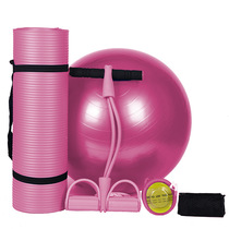 Yoga auxiliary equipment three-piece combination yoga mat tensioner weight loss body sculpting home beginners full set of equipment