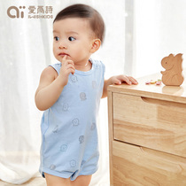 Love for the poetry iwishkidsvests One-piece Clothes Summer Baby Bag Farting Baby Monk Conserved Triangle Khaclothes Thin