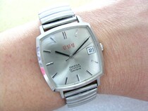 Square Grey Radiating Plate Omega Antique Automatic Watch Collectible Value