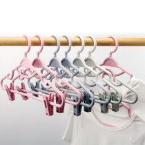Non-slip hanging suit hanger with clip One-piece Han clothes hang incognito adult household clothes shelf jk skirt clip