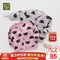 Rabbis official flagship girls jacket spring and autumn baby girl baseball uniform casual jacket thin section fashion foreign style