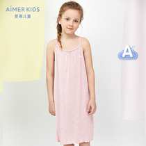  21 New products(Class A plant dye)Love childrens 2-year-old girl summer dress Modal thin suspender night dress
