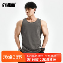 GYMDOG Summer sleeveless fitness vest Mens basketball Running training Pure cotton loose Leisure Camshoulder T-shirt clothes