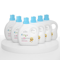 Little raccoon baby laundry detergent newborn baby laundry detergent 2L * 6 bottled diapers without fluorescent agent