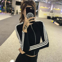 Short fashion fashion fashion fashion brand sports coat women running tight long sleeve Net red fitness yoga suit jacket autumn