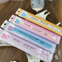 Summer Yuan qi Little fresh milk box Packaging Japan limited amount of carrot Tianma 15cm ruler