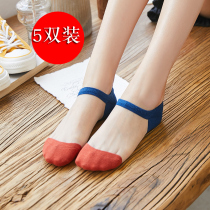 Boat socks womens summer thin stockings socks womens non-slip Korean version transparent invisible shallow mouth cute Japanese